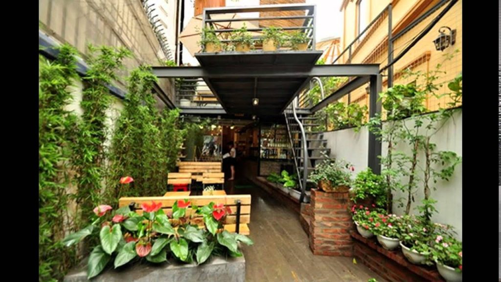 Mô hình quán cafe cây xanh thân thiện với môi trường
