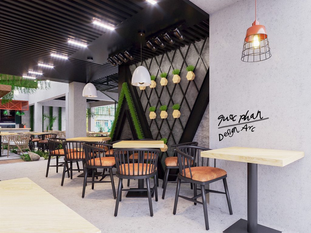 Thiết kế quán cafe 40m2 sang trọng theo phong cách hiện đại, đậm chất riêng và thu hút khách hàng