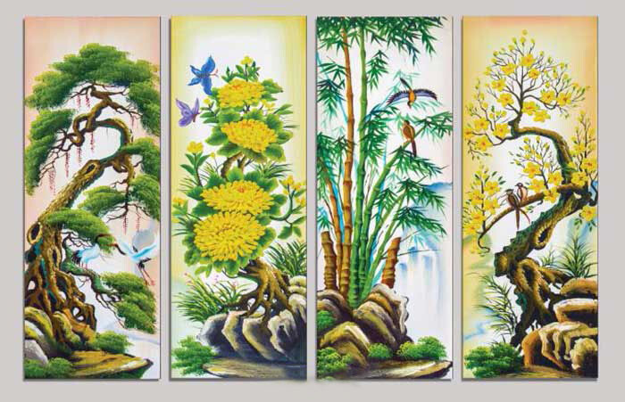 tranh treo cầu thang