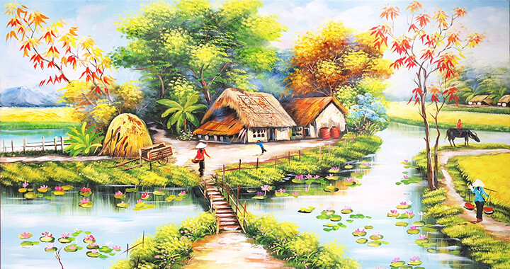 tranh treo cầu thang